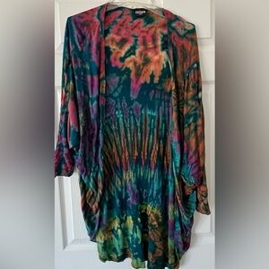 Rainbow Tie Dye Ruana